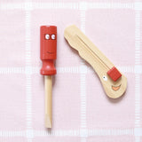 New wooden children DIY puzzle cartoon simulation multifunctional toolbox home nut disassembling toys (Size: include all)