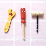 New wooden children DIY puzzle cartoon simulation multifunctional toolbox home nut disassembling toys (Size: include all)