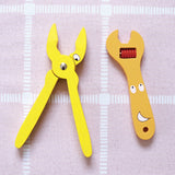 New wooden children DIY puzzle cartoon simulation multifunctional toolbox home nut disassembling toys (Size: include all)
